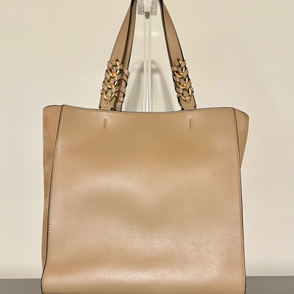 Tory Burch Tan Broke Tote in Suede & Leather - Picture 2 of 6